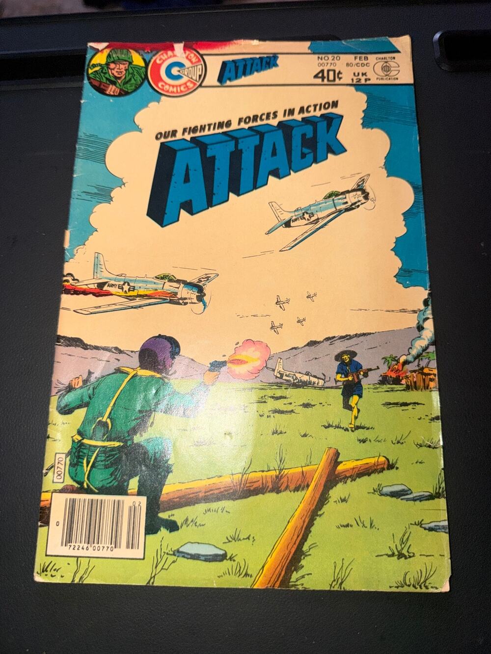Attack #20 Charlton Comics Feb 1980 Bronze Age War Military Comic 40 Cent